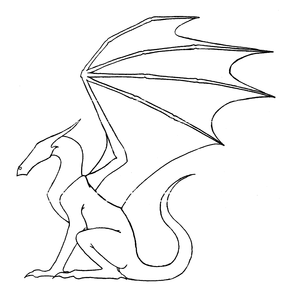 dragon line art